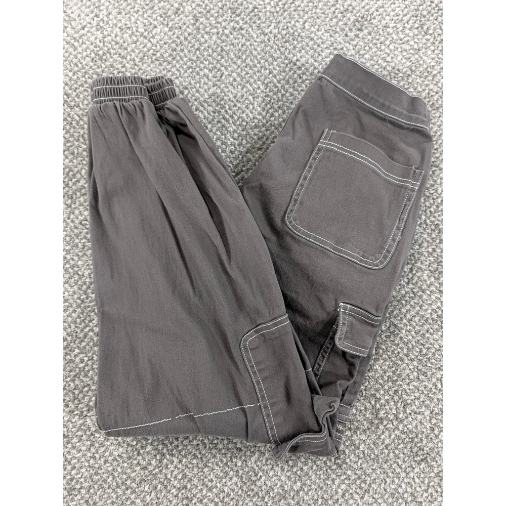 Rachel Paige Gray Cargo Jogger Pants Contrast Stitch Utility Streetwear Small